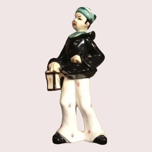 Vintage Kreiss Asian Oriental Hand Painted Ceramic Figurine